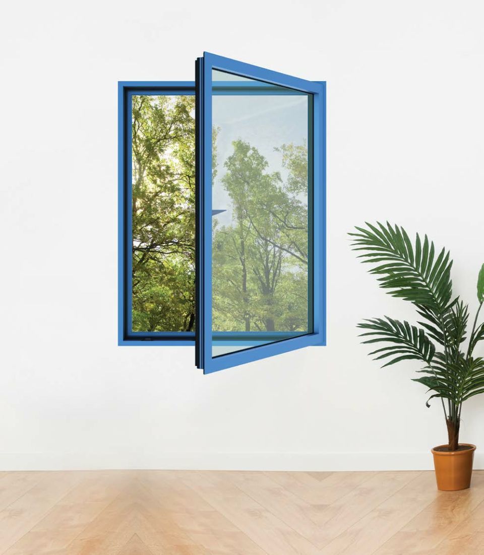 Finestra blu aperta