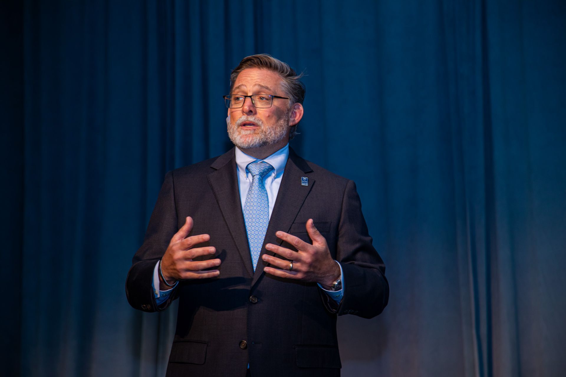Dr. Anthony Randall delivering a keynote address