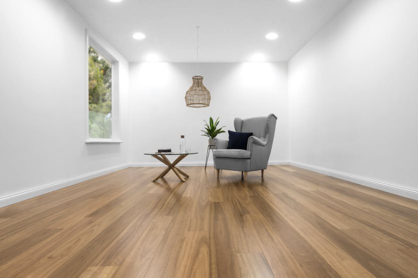 Chair & Table on Engineered Timber Flooring — Flooring Suppliers in Port Macquarie, NSW