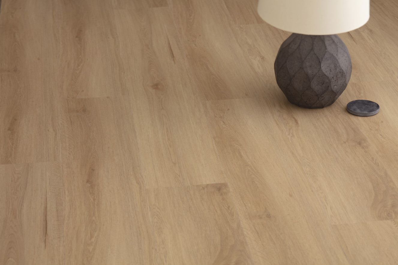 A Lamp with Dark Brown Bottom and Cream Coloured top — Flooring Suppliers in Port Macquarie, NSW