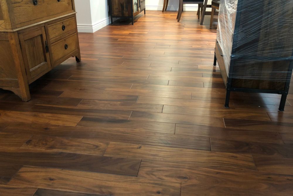 Hybrid Flooring in Living Room — Carpet Store in Port Macquarie, NSW