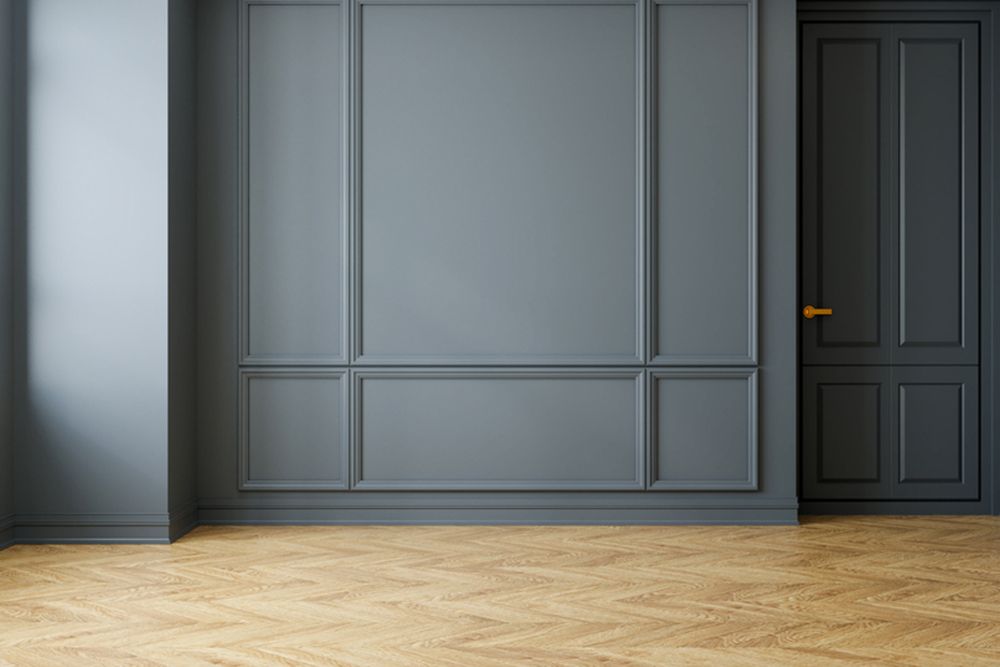 Room with grey cabinet and grey door — Floor Coverings in Harrington, NSW
