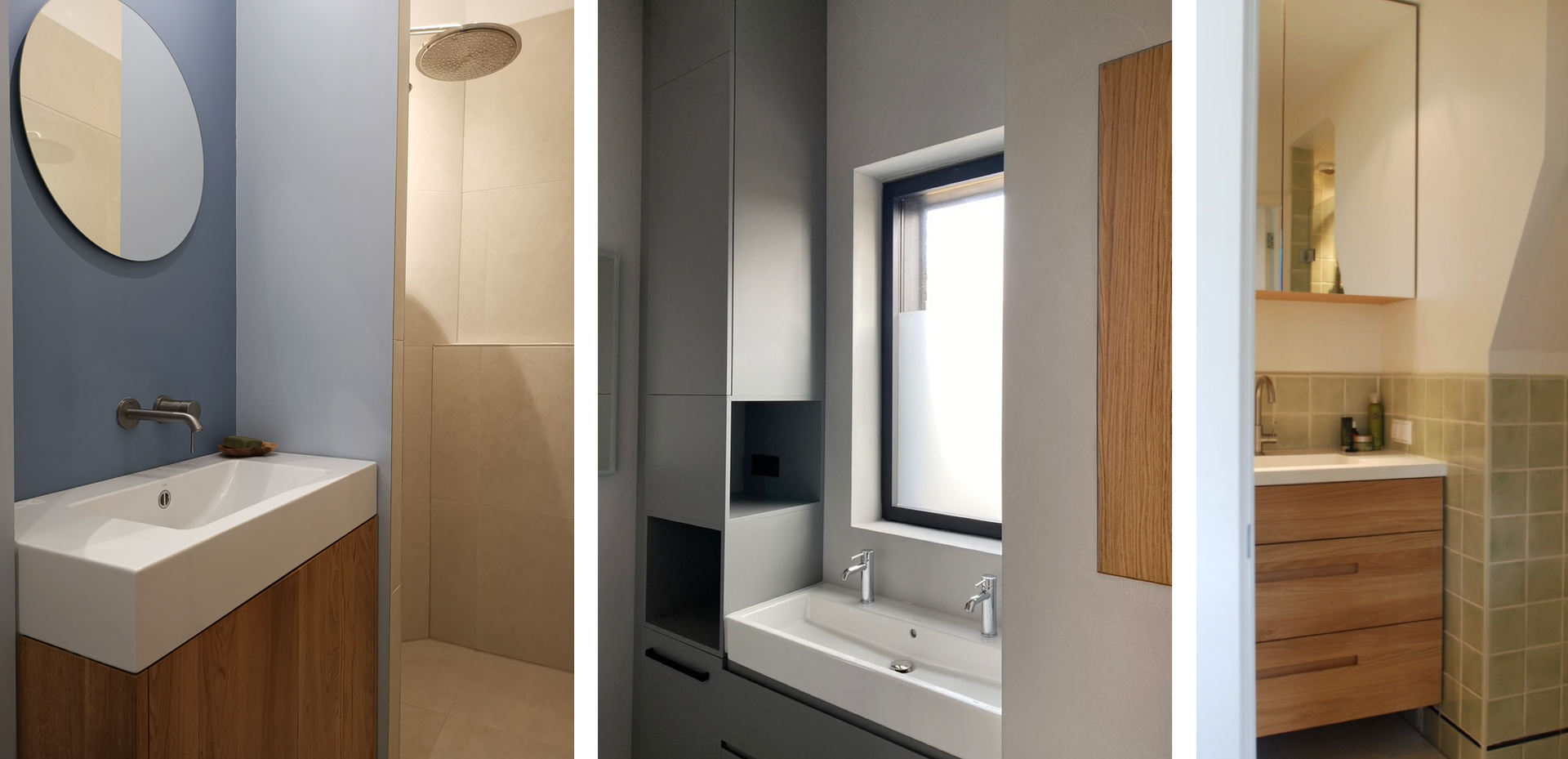 ontwerp kleine badkamer. compact wonen