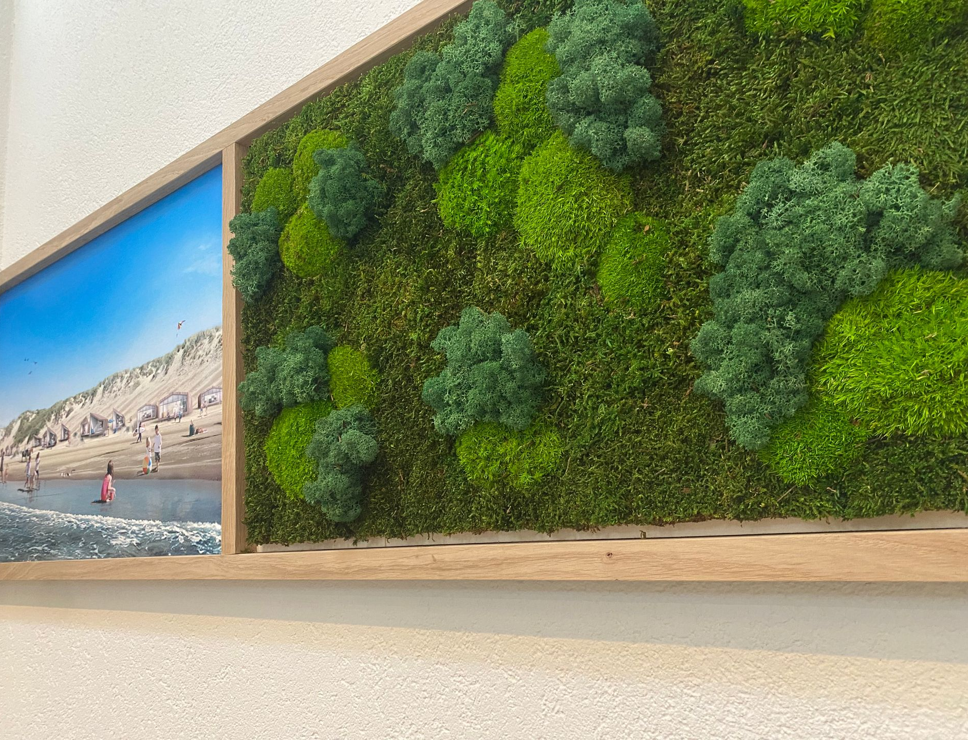 detail fotolijst met mos
