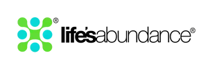 Life's Abundance logo: Green and teal interconnected circles beside the words 