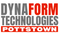 The logo for dynaform technologies pottstown is red and gray.