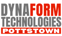 The logo for dynaform technologies pottstown is red and gray.