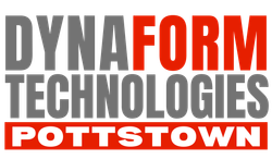 The logo for dynaform technologies pottstown is red and gray.