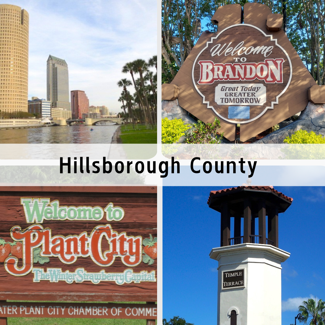 A collage of pictures of hillsborough county
