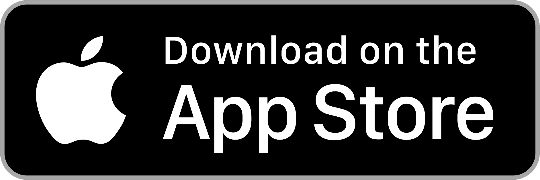 The apple logo is on a black button that says `` download on the app store ''.