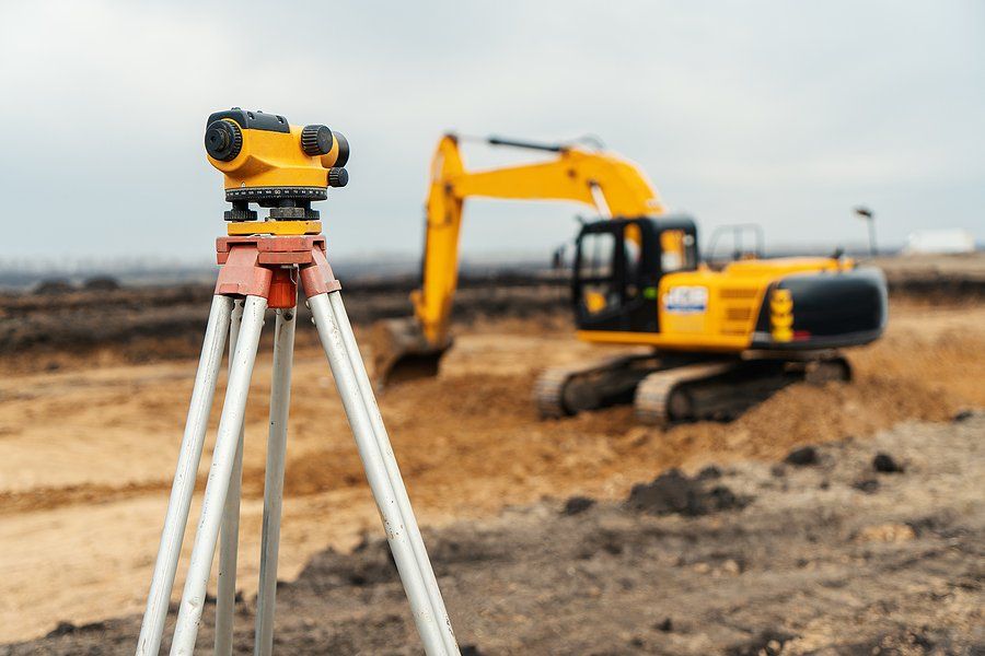 laser leveler in the site