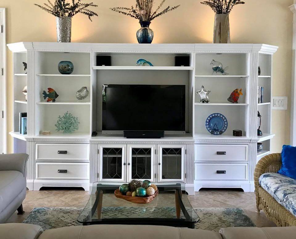 White Television Stand — Jacksonville, FL — Elegant Finishes