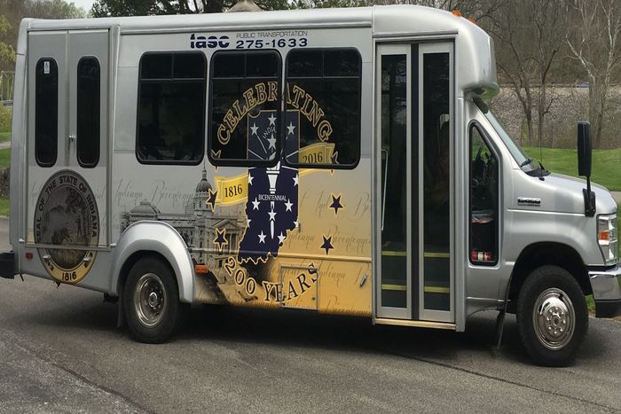 Photo of Small Public Transit bus.