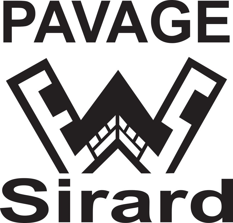 Un logo noir et blanc pour pavage sirard