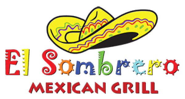 A colorful logo for el sombrero mexican grill