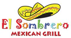 A colorful logo for el sombrero mexican grill