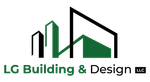 Logo for LG Building & Design, featuring green and black stylized buildings on a white background.