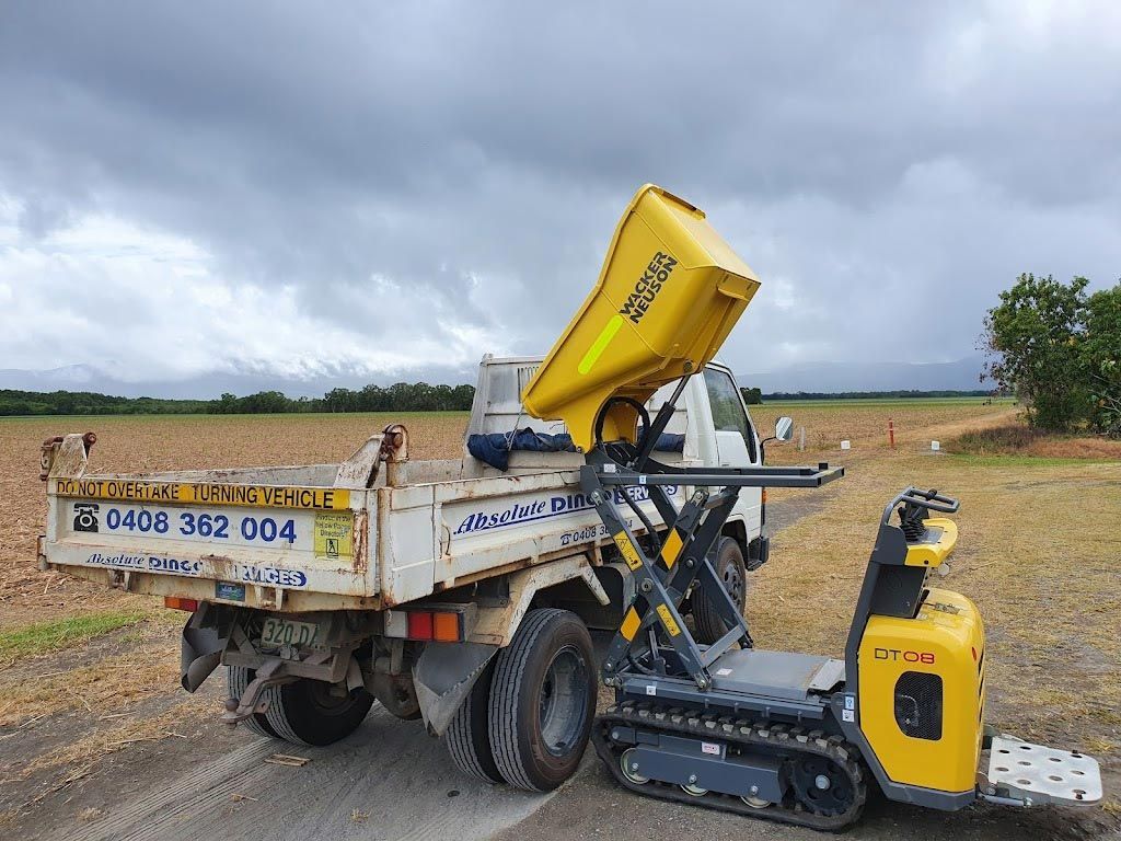 Using Excavator & Dump Truck— Absolute Dingo Services in White Rock, QLD