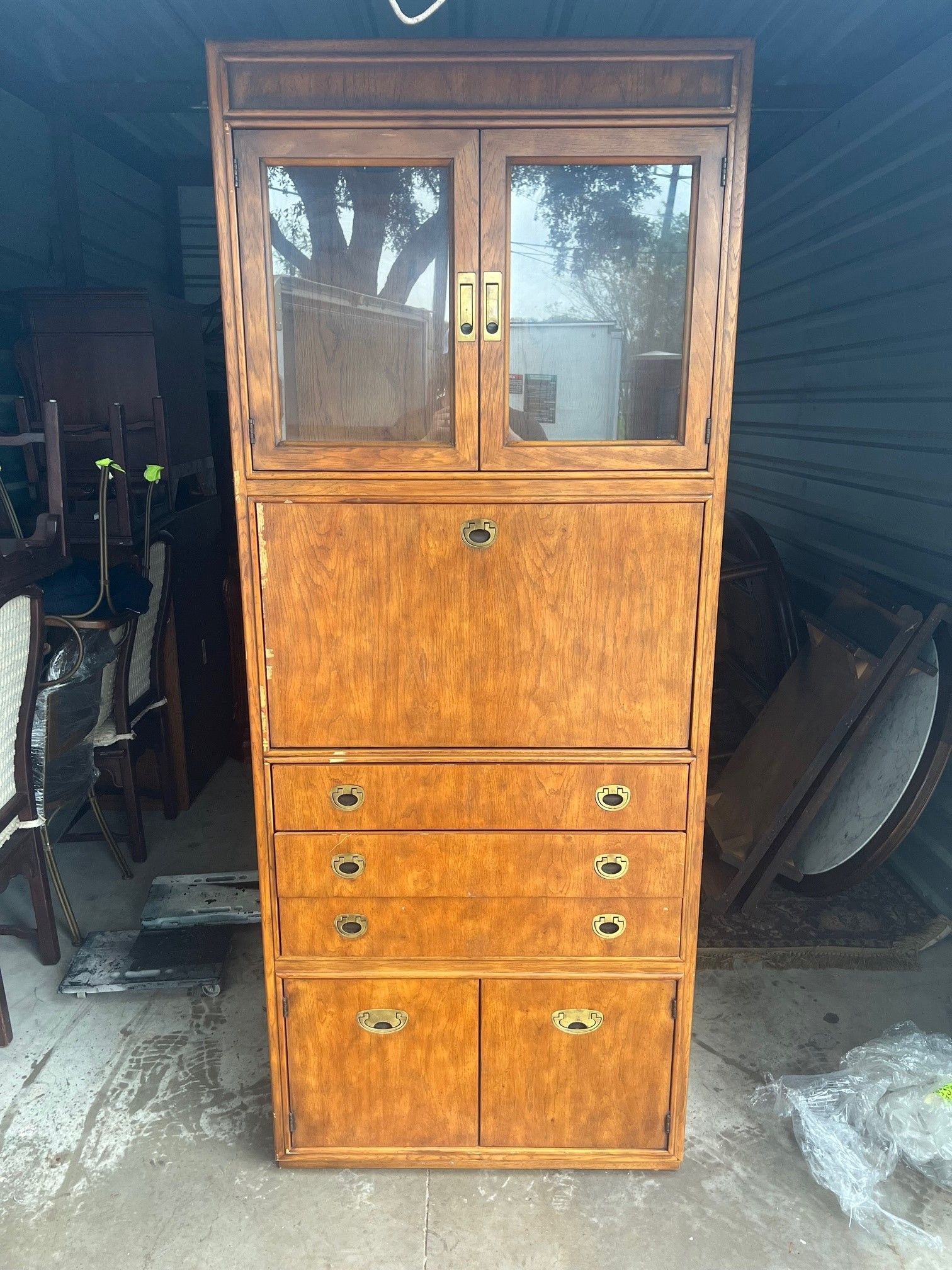 Drexel Heritage Illuminated Bar Cabinet