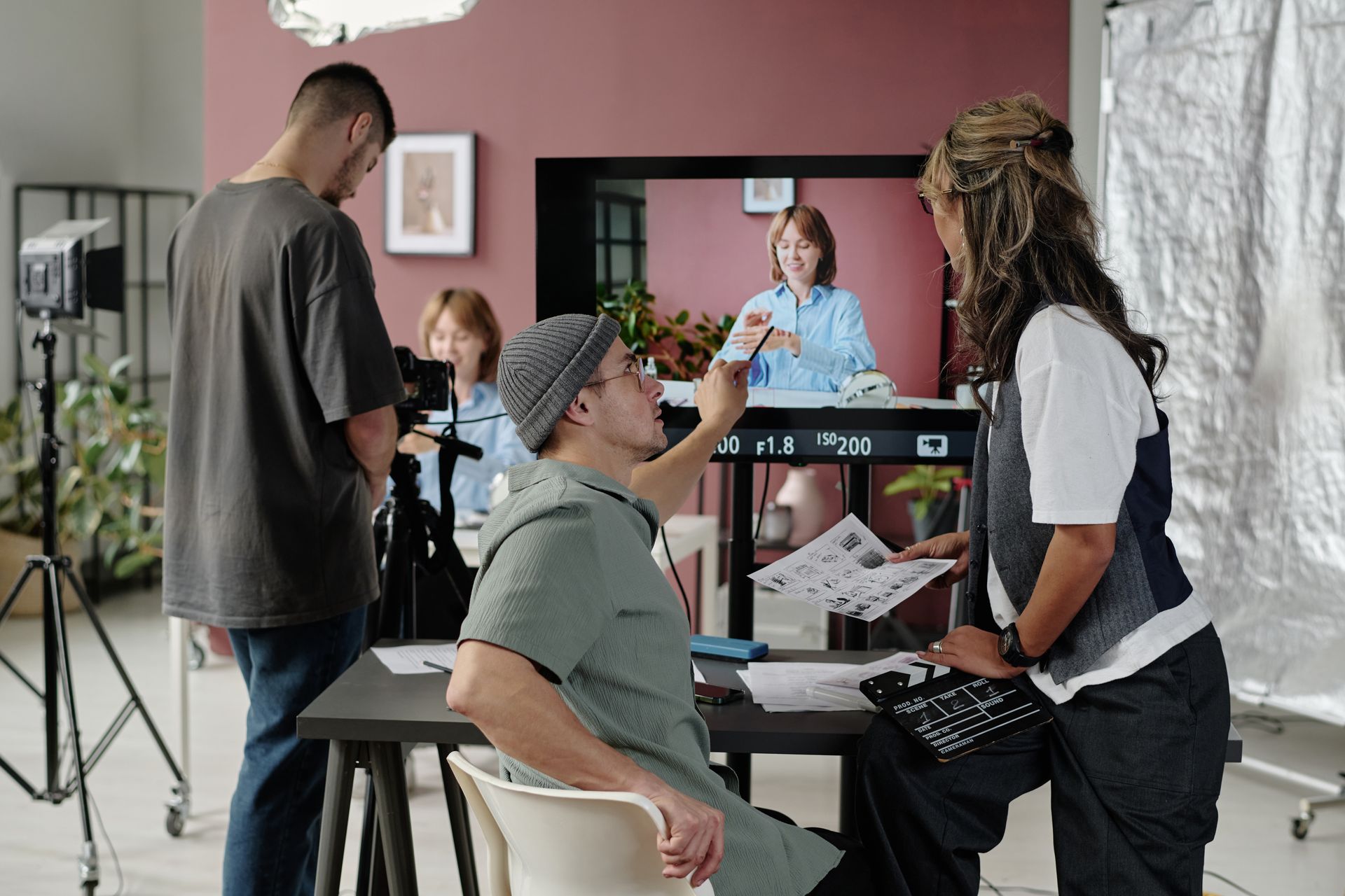 set design for marketing video productions