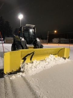 snow plow on road