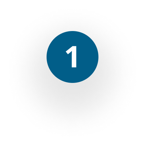Blue circle with white number 1, suggesting a first step or numbered item.