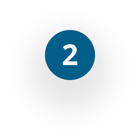 Blue circle with white number 2.