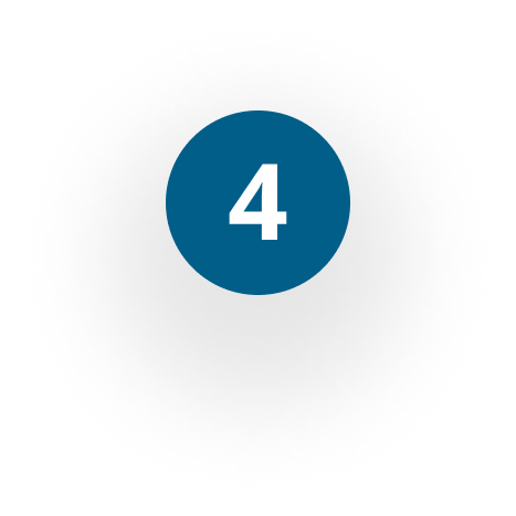 Blue circle with the number 4 in white.