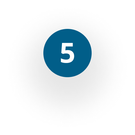Blue circle with a white