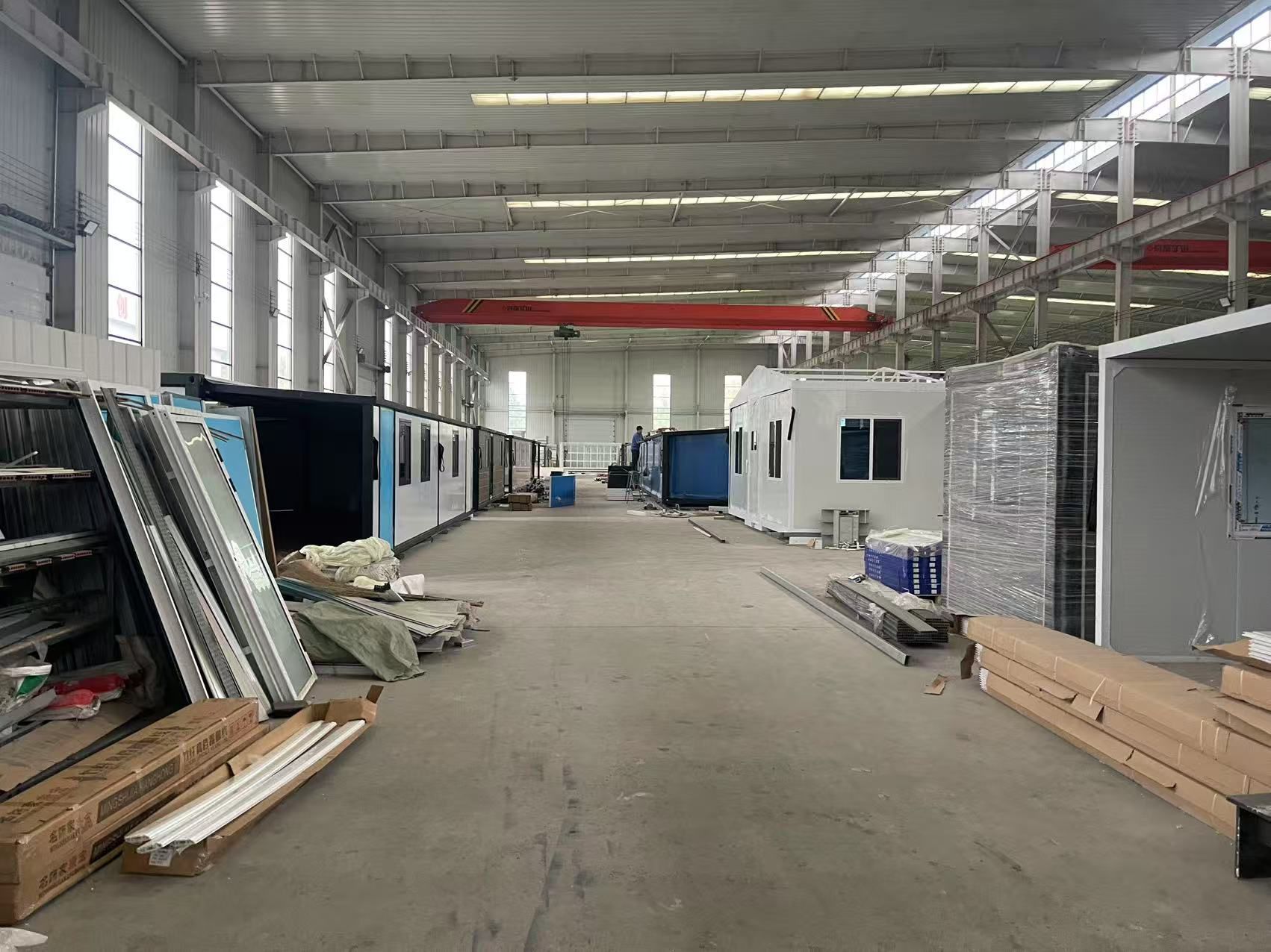 Inside a Large Factory, Rows of Modular Buildings — Expandable Housing in Inala, QLD