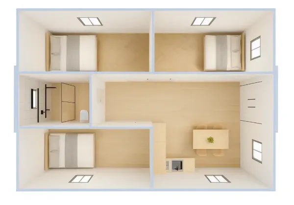 30ft_Three bedrooms One bathroom