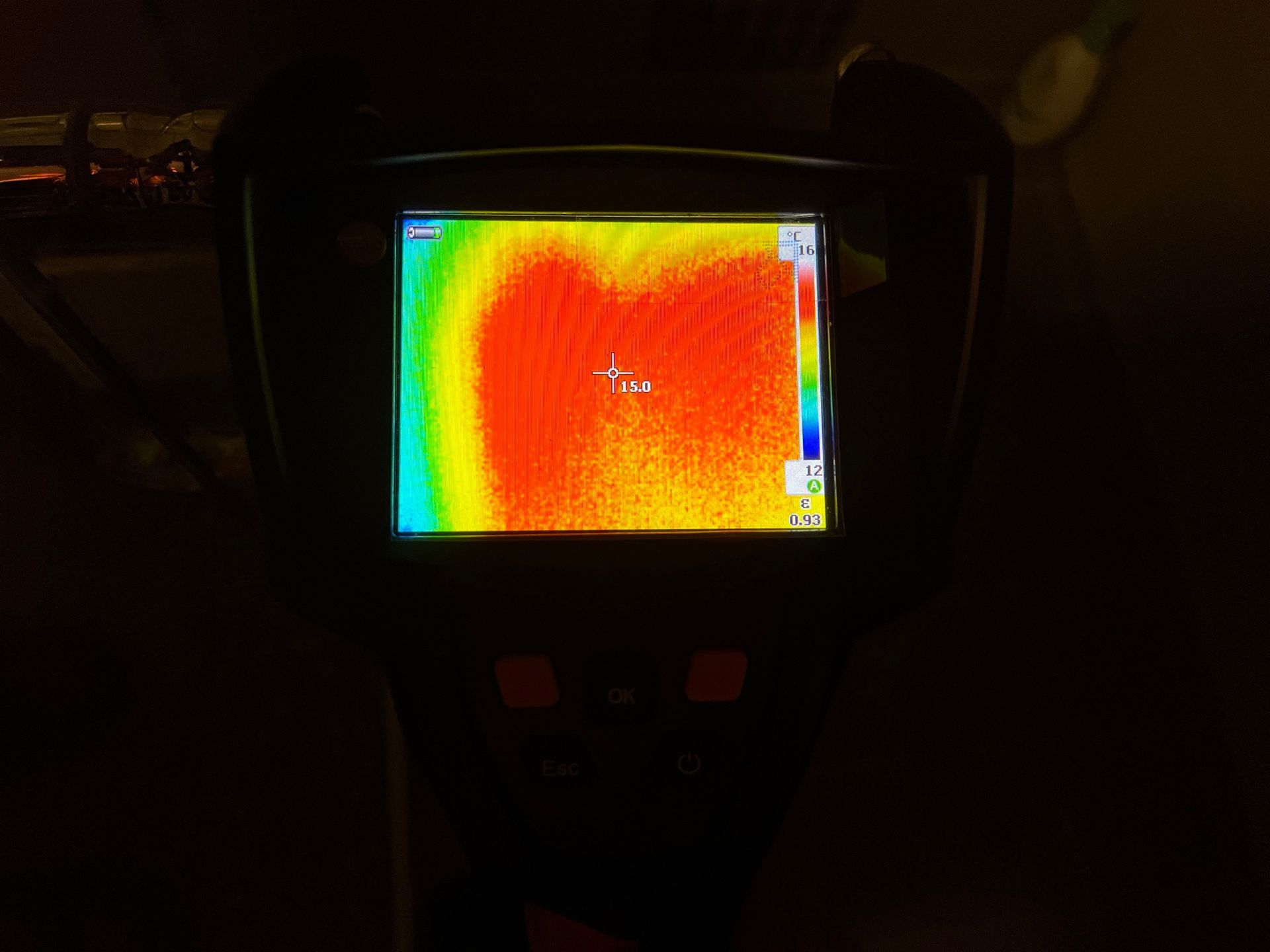 Thermal Camera Display Showing A Heat Map — Huddo's Plumbing Service in Wallalong, NSW