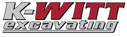 K-WITT Excavating logo in black and gray text with a bold stylized “K-WITT” and red underline