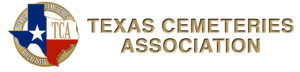 A logo for the texas cemeteries association