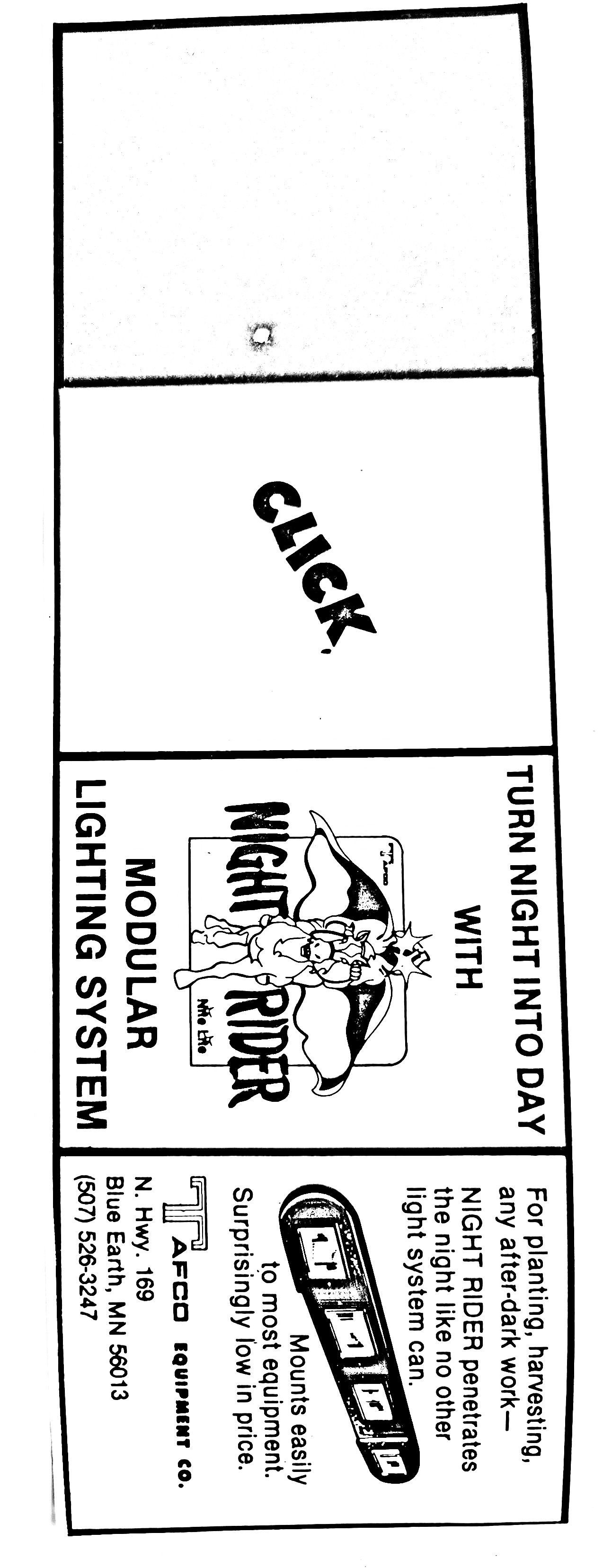 A black and white advertisement for a lighting system