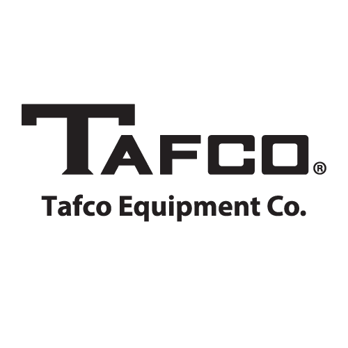 A black and white logo for tafco equipment co.