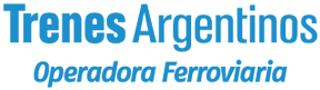The blue logo for Trenes Argentinos Operadora Ferroviaria with bold text.