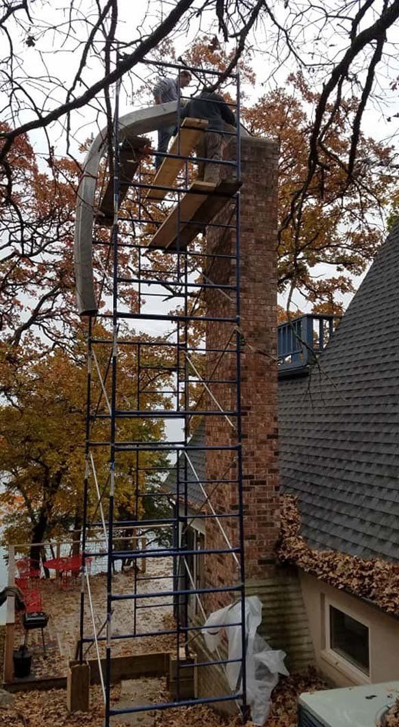 building chimney on braces