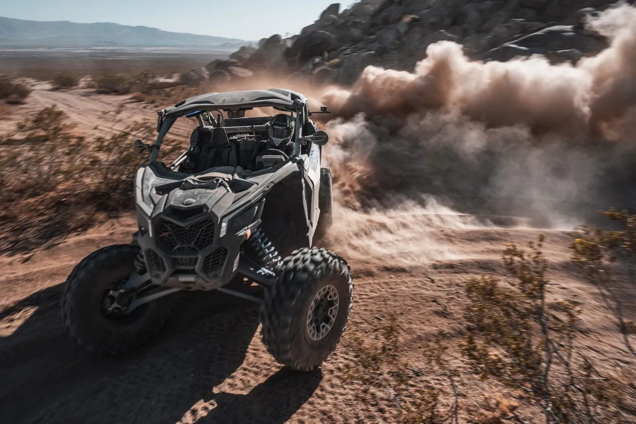 Gray Can-Am X3 2 seater vehicle