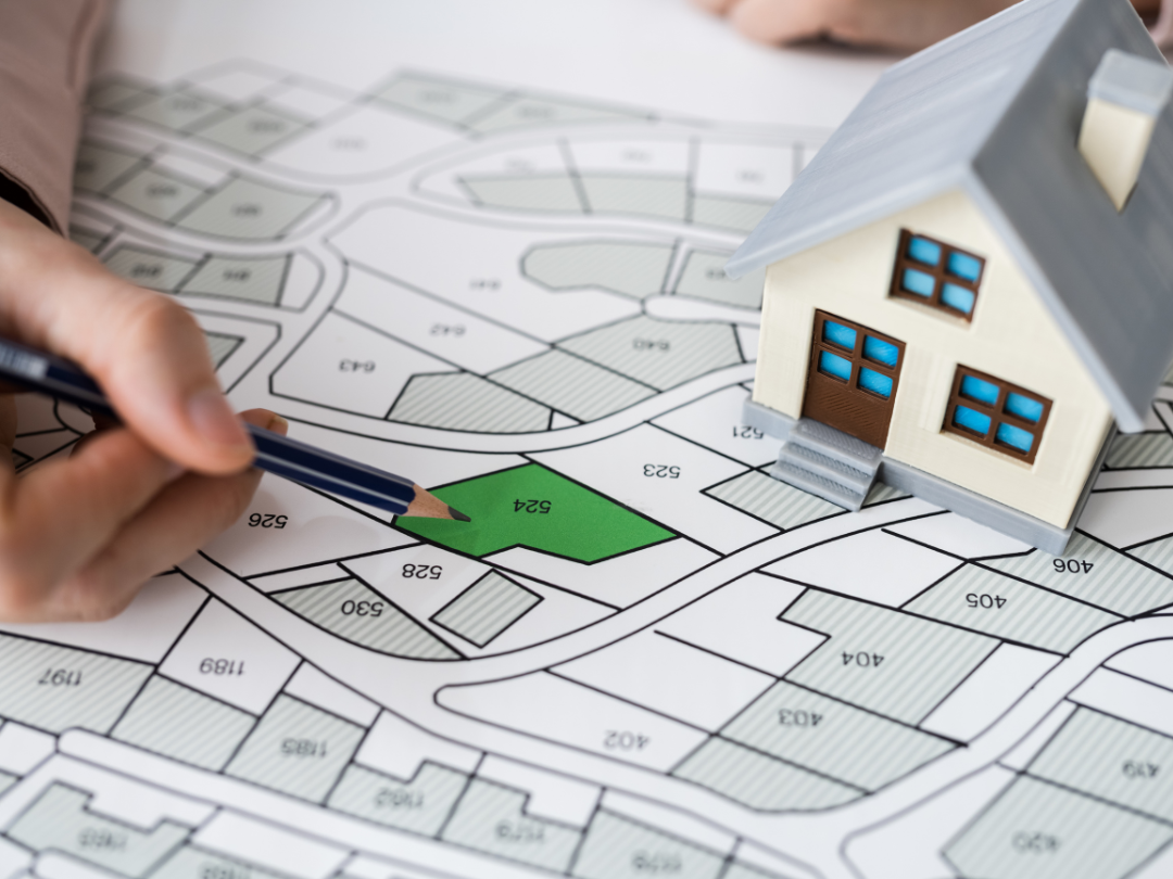 zoning map with house on top of it