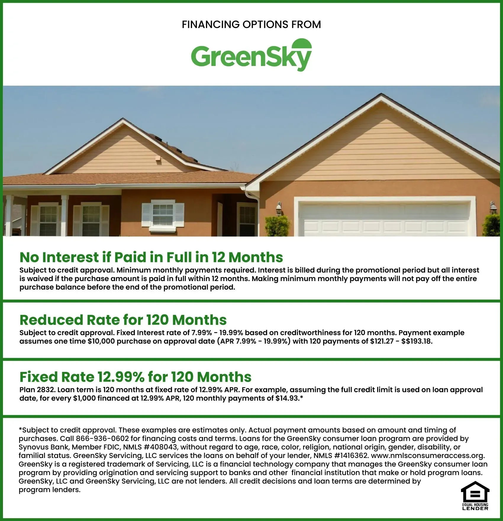 Greensky insurance financing options