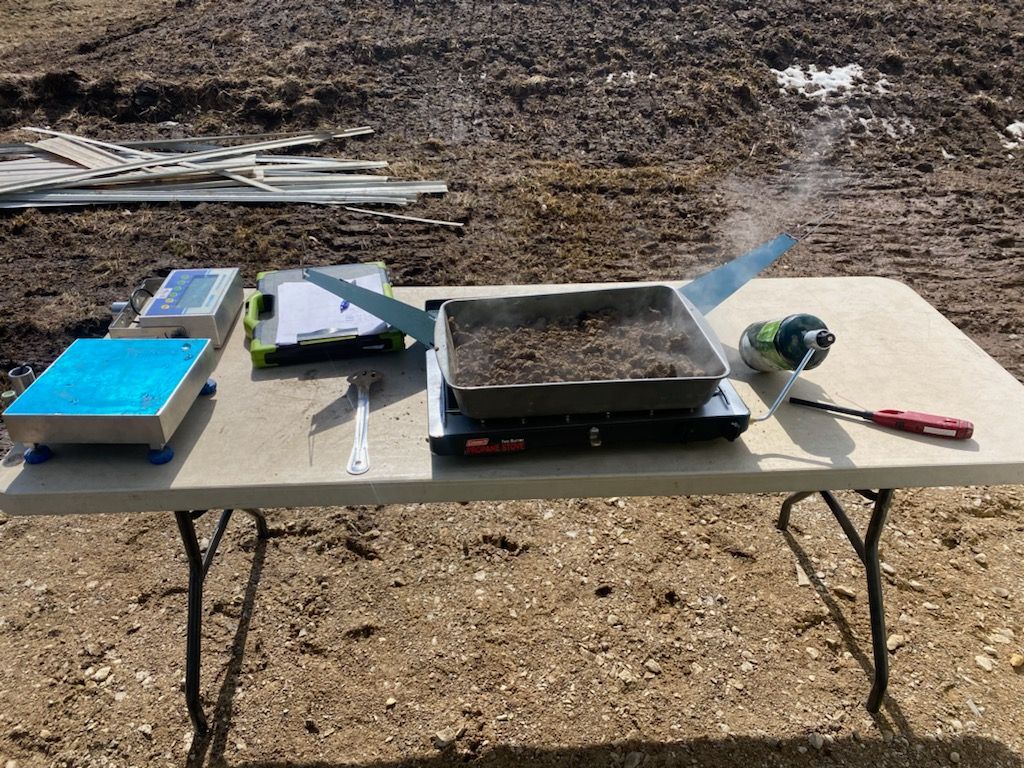 On-site soil and material testing.