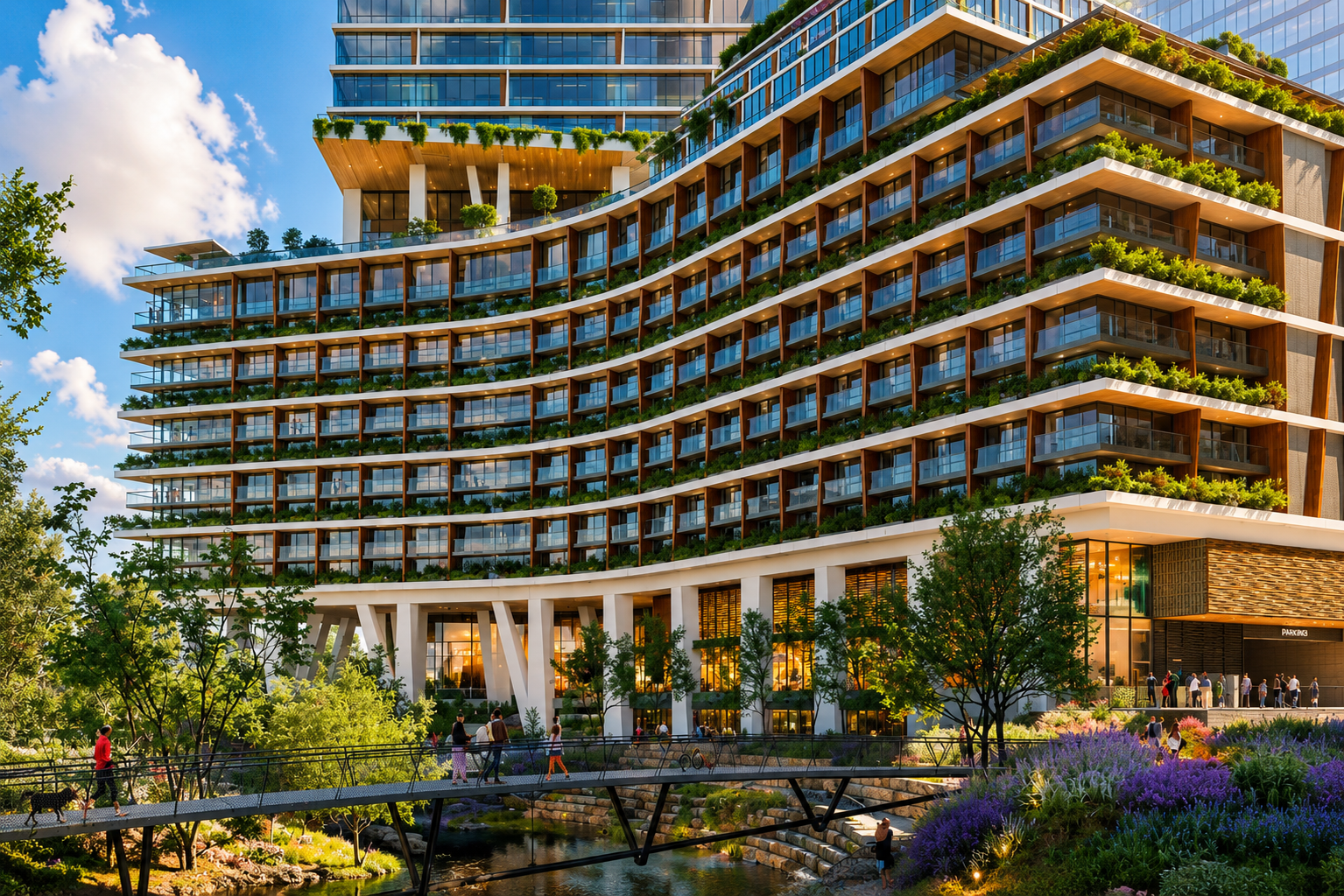 1 Hotel Austin in the Waterline tower at Waller Creek and Lady Bird Lake in the Rainey Street district Austin Texas
