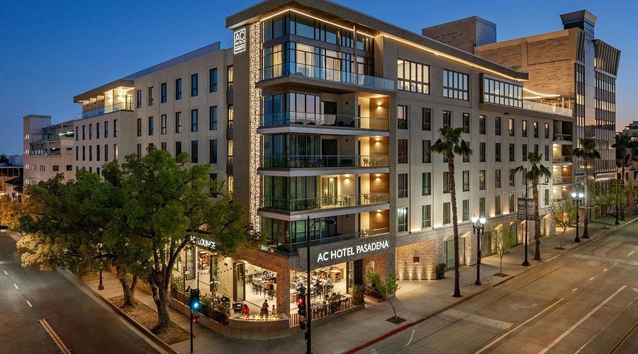 AC Hotel Pasadena opened April 2025 in the Playhouse Village District with rooftop bar overlooking the San Gabriel Mountains