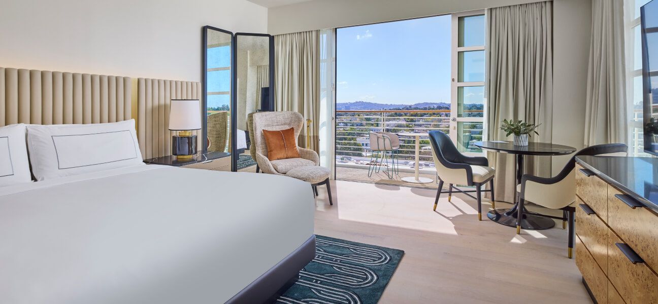 Cameo Beverly Hills LXR hotel with private balconies pool deck and 12th floor ballroom formerly Mr C Beverly Hills