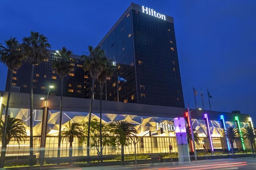 Hilton Los Angeles Airport after 50 million dollar guestroom renovation near LAX California