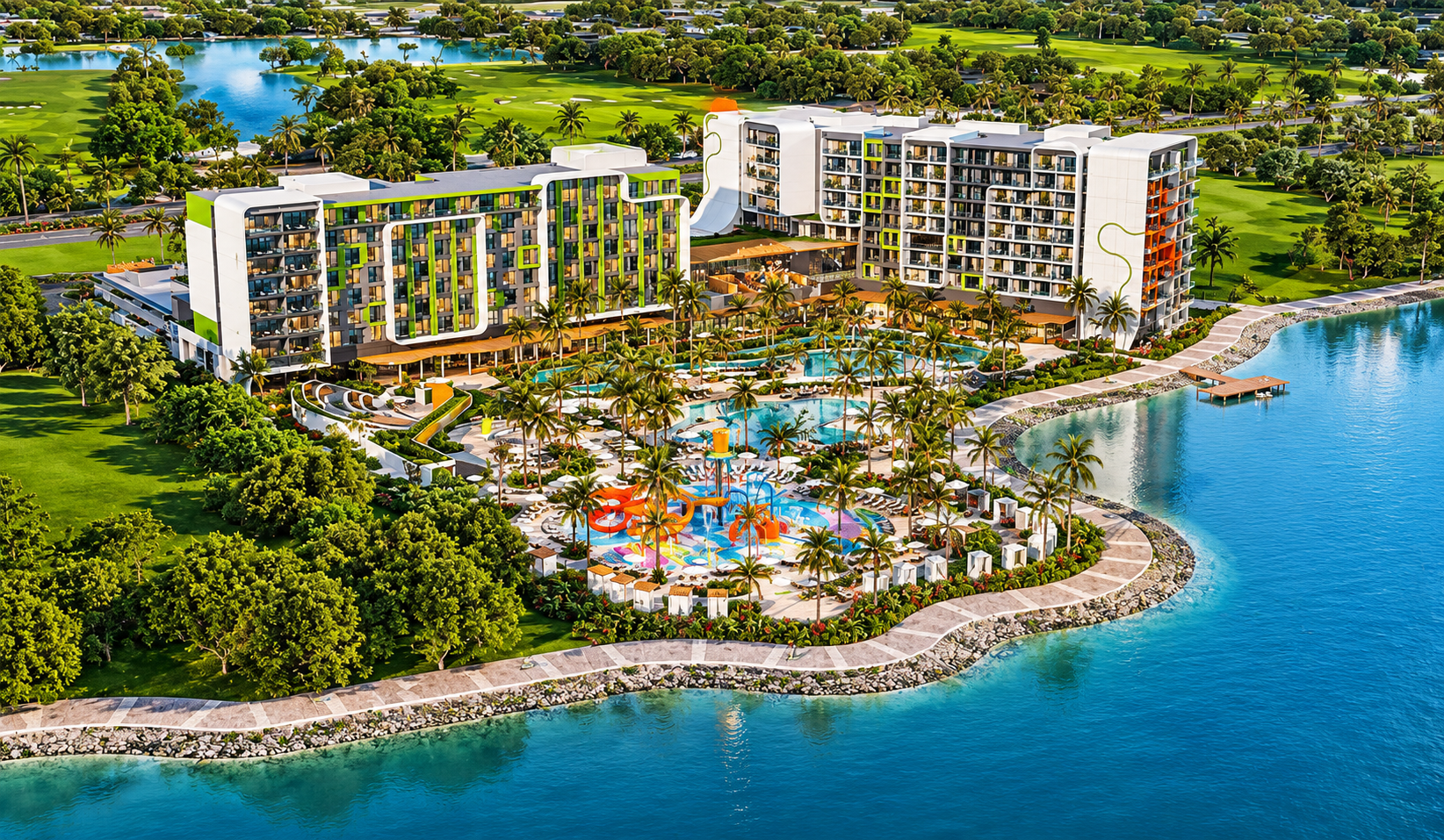 Nickelodeon Hotels and Resorts Orlando rendering at Everest Place in Kissimmee Florida