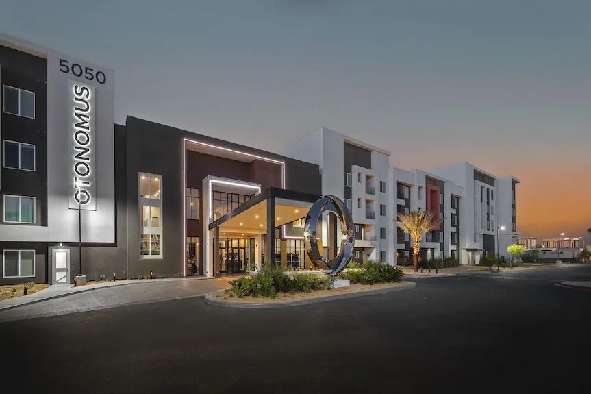 Otonomus Hotel Las Vegas AI-powered aparthotel Spring Valley opened 2025 near Allegiant Stadium