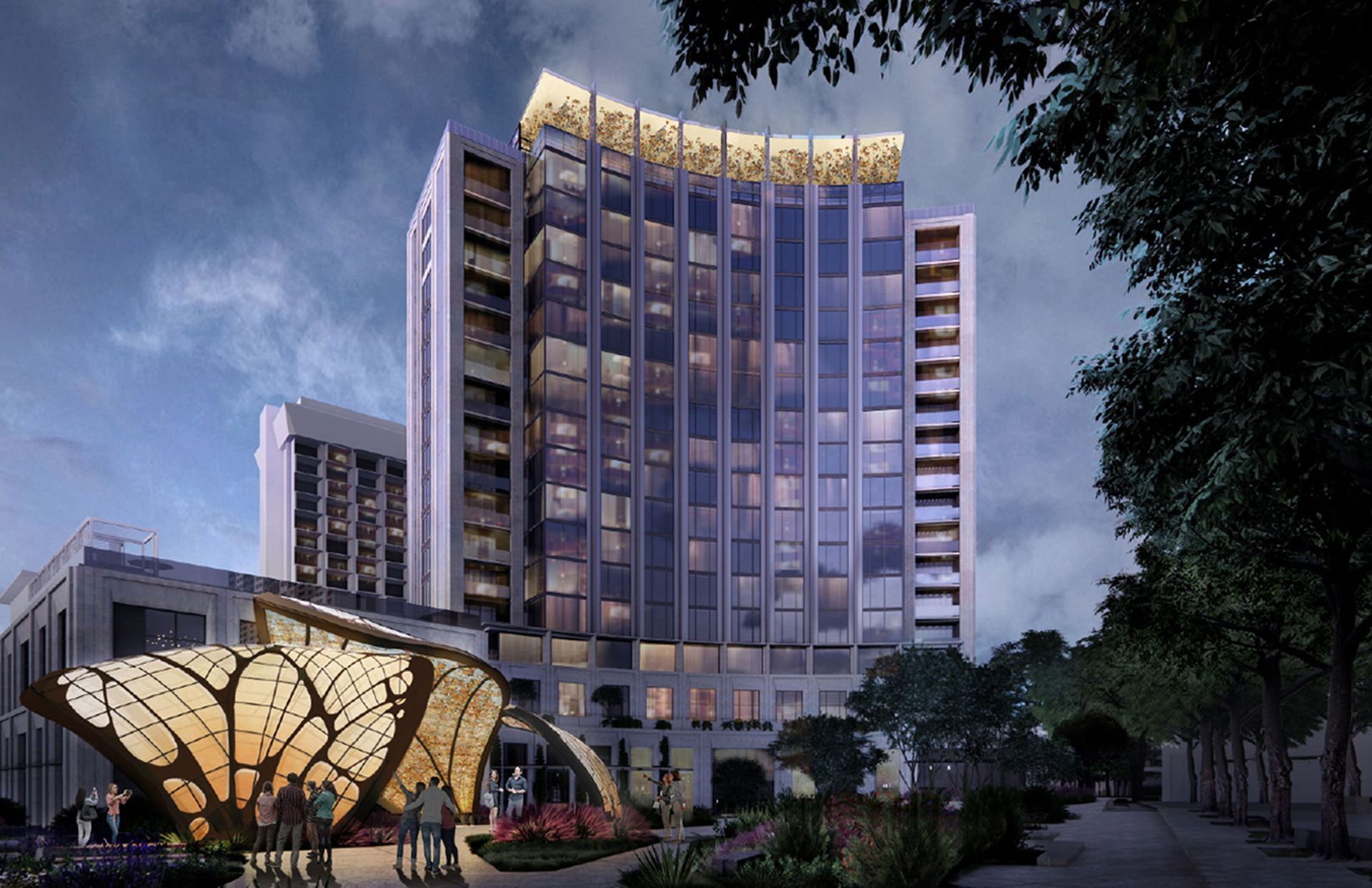 The Monarch San Antonio Curio Collection tower in the Hemisfair district San Antonio Texas