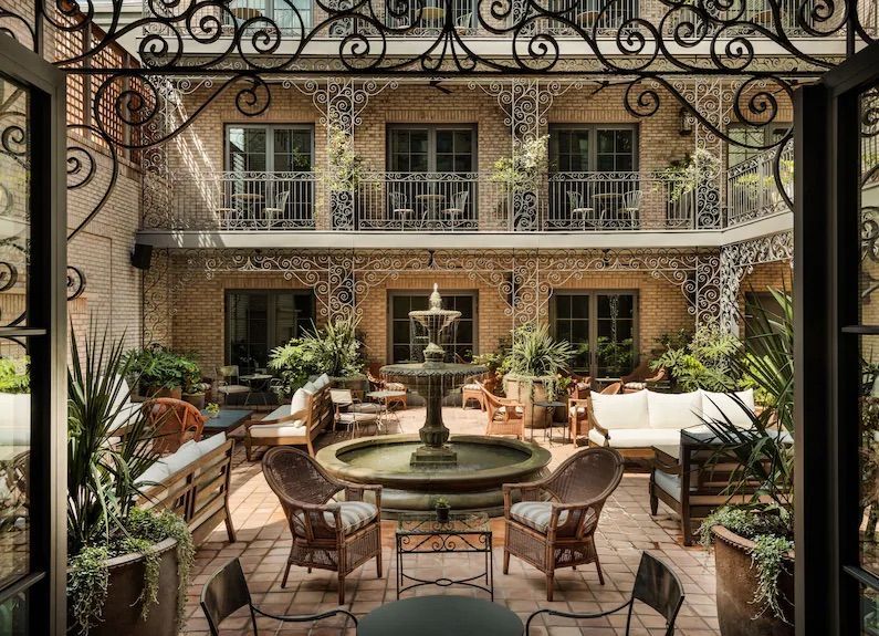 The Nickel Hotel new boutique courtyard hotel on King Street in Charleston SC